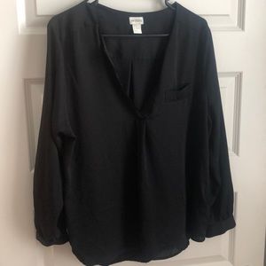 Black silk blouse